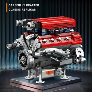 High-tech Mechanical Technical Formula Engine Model Buiding Blocks Assembly Sets Module Bricks Building Block Toys Gift Christmas For Kids