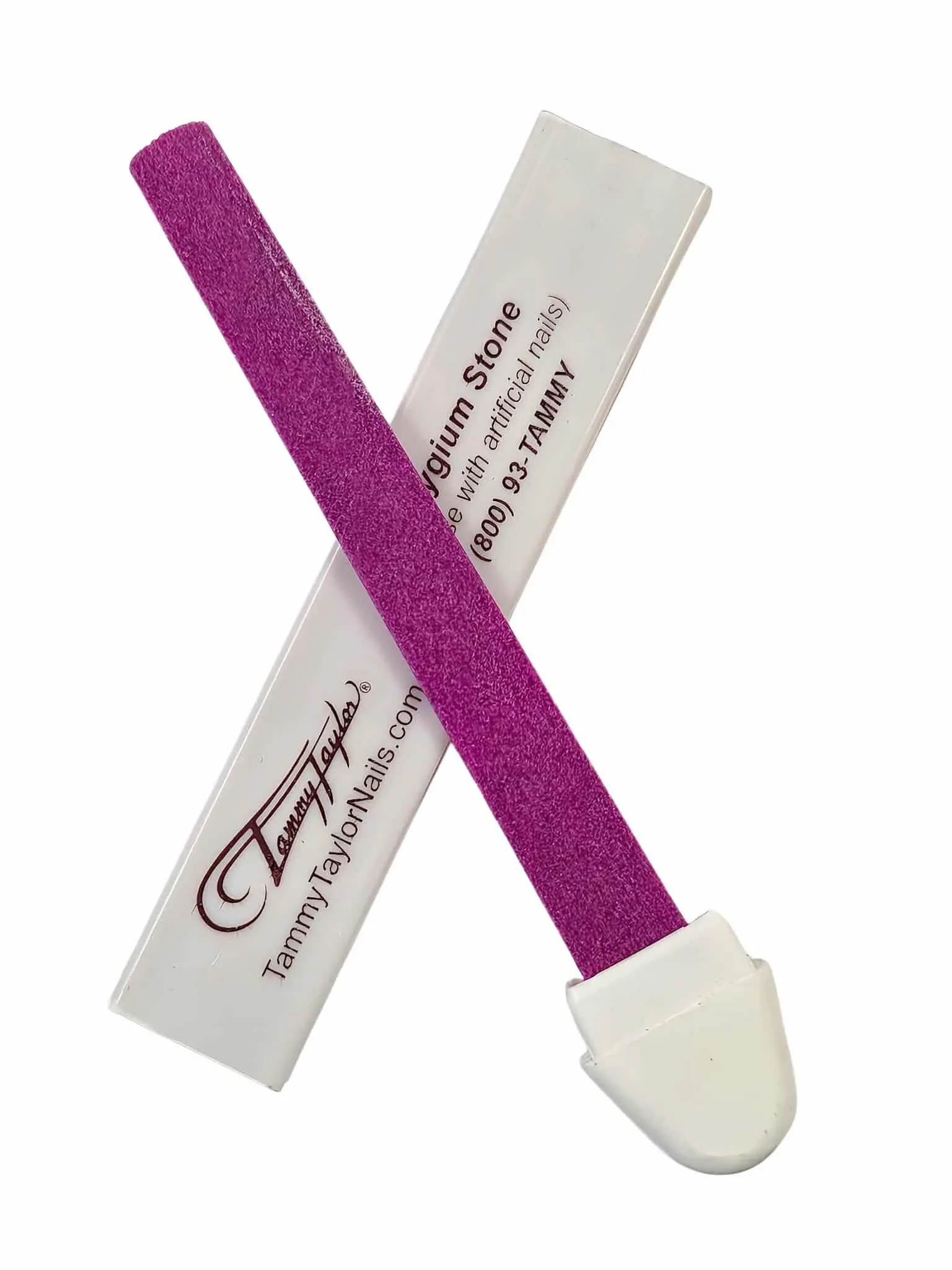 Tammy Taylor Filer Pterygium Stone Essential Nail Care Tool for Efficient Cuticle Removal & Preventing Nail Deformities Purple Stone, Manicure, Adults