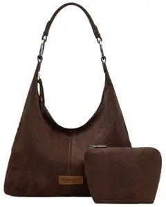 Wrangler Women's Floral Tooled Hobo Bag With Pouch - Wg276-9182 Cf
