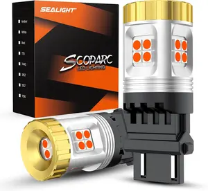 SEALIGHT 3157 LED Bulb for Brake Lights 1200% Super Bright Output, 2PCS Replacement Bulbs for Tail Stop Parking Lights