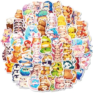 50pcs Cute Animal Stacking Music Series Stickers, Suitable for Faith Based Designs Such As Scrapbooks, Diaries, Laptops, Water Bottles, Cars, Etc., As Gifts with Positive Information