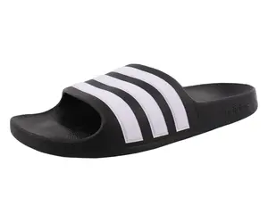 Adidas Adilette Aqua Unisex Shoes Size 4, Color: Core Black/White/Core Black