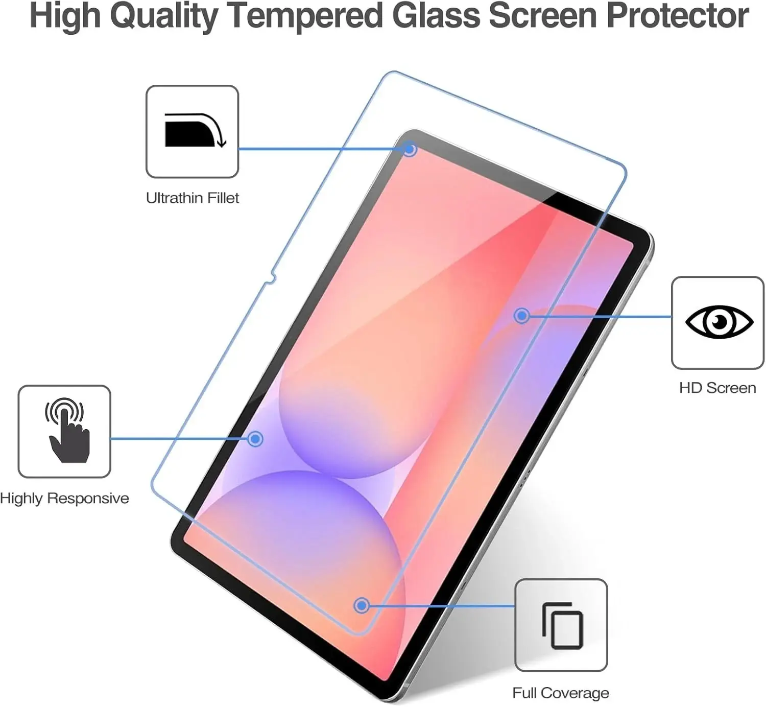 [ TEMPERED GLASS] (2 Pack) Samsung Galaxy Tab S10 Lite/ Tab S10 FE Screen Protector Tempered Glass