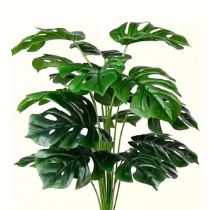 23 Inch UV-Resistant Bamboo Leaf Plant, Realistic Decorative Gift, Elegant Artificial Plants, No Maintenance, Year-Round Greenery for Home & Office