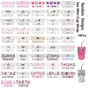 Random 16pcs Nurse Theme UV DTF Cup Stickers, Sticker Sheets, Suitable for 3oz Insulated Cups, Perfect for Holiday Gifts and DIY Decorations