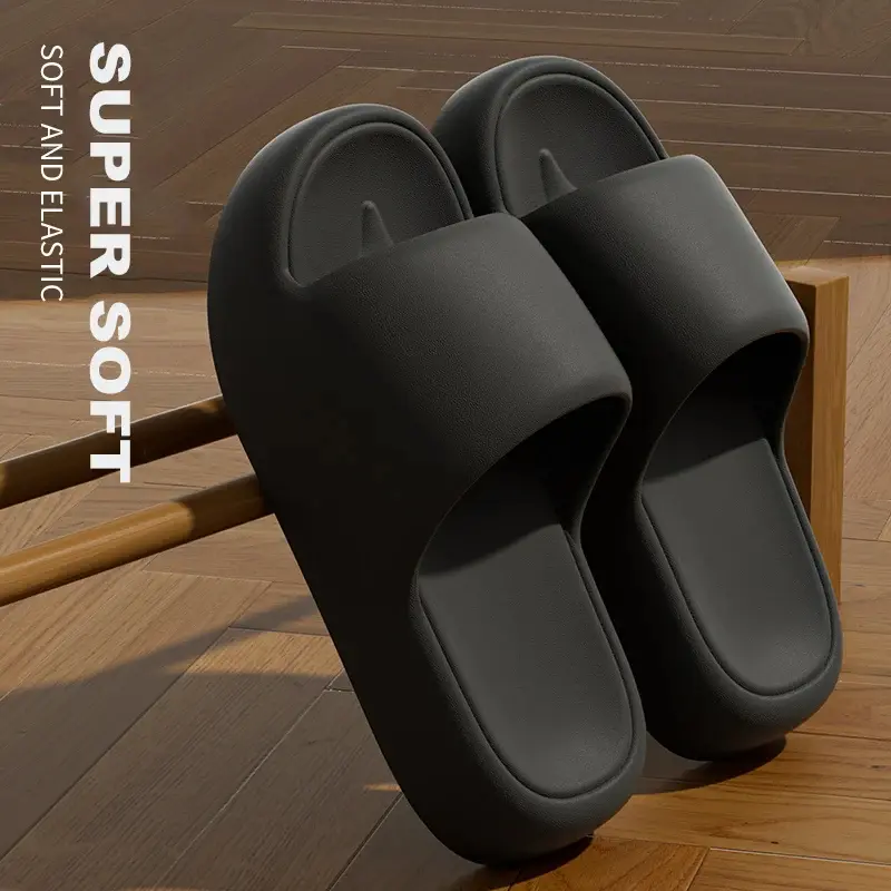 Cloud Cushion EVA Slide Slippers for Women & Men, Thick Sole Non Slip Bathroom Shower Sandals, Soft Indoor House Slides
