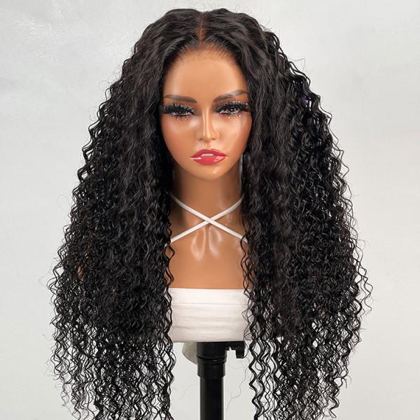 【Live Flash Sale】Alipearl Glueless Wigs 4x7 Closure Wig Human Hair Pre Cut Lace Water Wave Natural Curl Deep Curly Human Hair Lace Front Wigs TikTokShopBacktoSchool FallFreshness