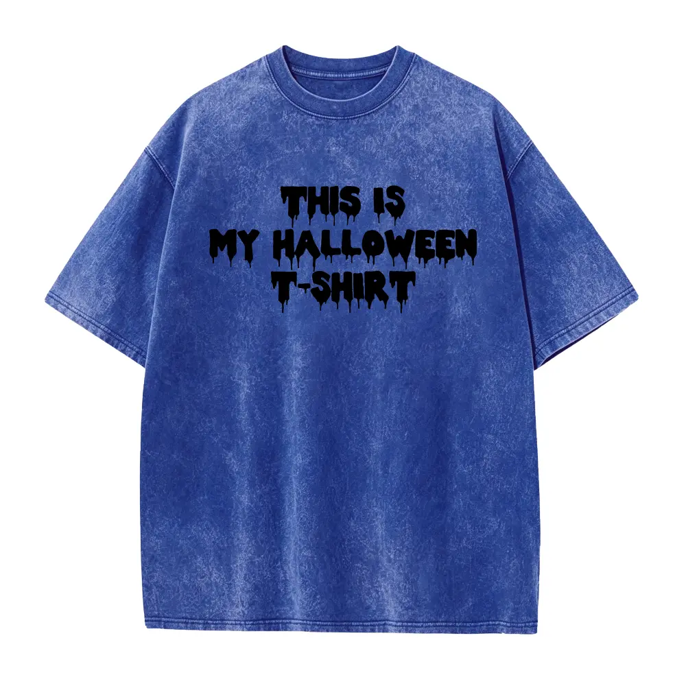 Washed T-shirt-Blue