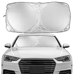 Car Windshield Sunshade, Sunscreen Heat Insulation Double Ring Sunshade, Front Windshield Plate for Car