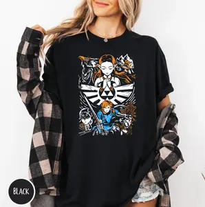 The Legend Of Zelda T-Shirt Link To The Past Graphic Print Tee Game Shirt Anime Shirt Manga Cotton Menswear Soft Cotton Lightweight Tee Unisex