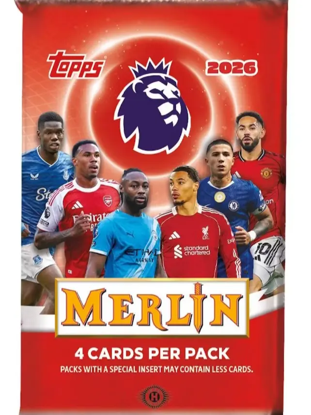 2 Packs - 2025/26 Topps Merlin Premier League EPL Soccer Hobby