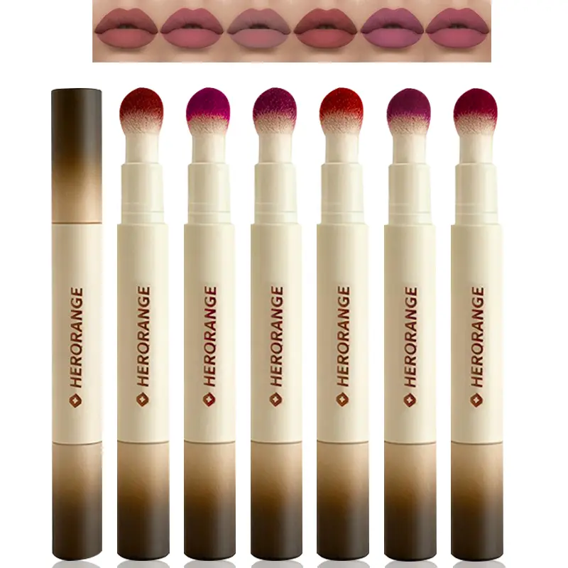 HERORANGE 6-Pc Pro Twist Lip Pen Multi-Pack - Velvet Matte, Long-Lasting, Waterproof, Kiss-Proof Creamy Peachy Nude Lipliner Cosmetic, Lip Care Makeup for All Skin Types, Festival/Xmas Gift for Teens (Single Item Option Available),summerwins