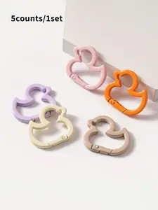 Random Color Cute Duck Design Keychain, Fashionable Keychain for Women & Men, Trendy All-match Keychain for Birthday Gift