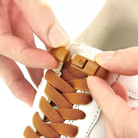 Elastic No-Tie Shoelaces - Slip-On Polyester Laces for Sneakers, Quick-Lock Design, Perfect for Sports and Casual Shoes, Basketball Accessory, Shoe Strings No Tie, Shoe Accessories