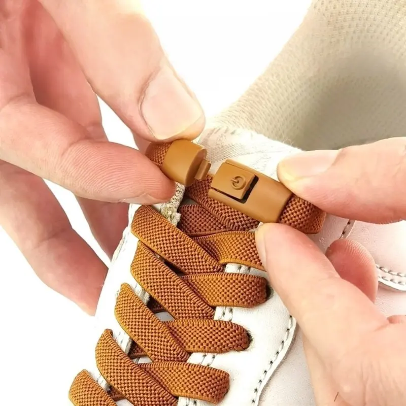 Elastic No-Tie Shoelaces - Slip-On Polyester Laces for Sneakers, Quick-Lock Design, Perfect for Sports and Casual Shoes, Basketball Accessory, Shoe Strings No Tie, Shoe Accessories