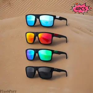 Polarized Sports Fashion Glasses 4 Pairs for Men & Women Ideal for Cycling Running Beach Parties Rock Climbing Fishing Skiing Outdoor Travel Business Leisure