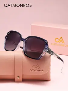 Catmonroe Polarized Sunglasses Unisex Square Frame, Tac Lenses, UV Protection, Party Style, Travel & Street Photography, Fashion Gift