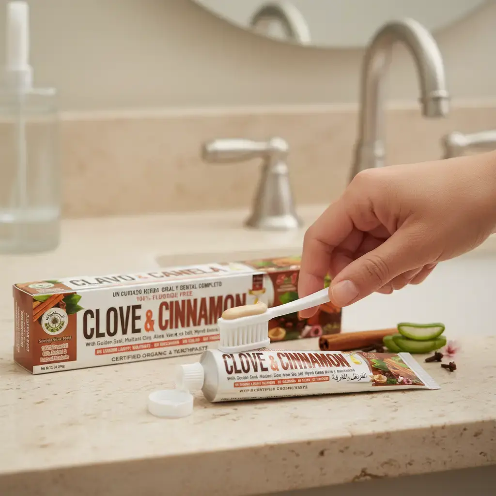 CLOVE & CINNAMON ORGANIC TOOTHPASTE - AL RIYAN 100%Natural Pack of 2