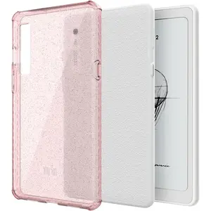 SKN Clear Designed for Onyx Boox Palma 2 Case  Cover, [Reinforced Corners] Shockproof Slim Anti-Yellowing  Gel Transparent  Lightweight Grip TPU Bumper ( Glitter)