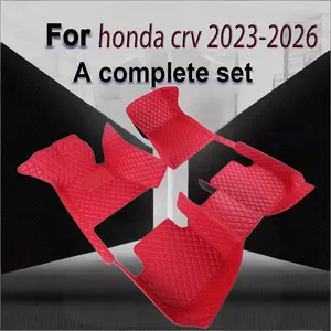LHD 3PSC full coverage Luxury car floor mats,for honda crv 2023-2026 easy to clean, suitable for cars, fully covered design, all season universal floor mat, in car care, premium floor mat, custom fit floor mat, seamless fit design, premium PU leather