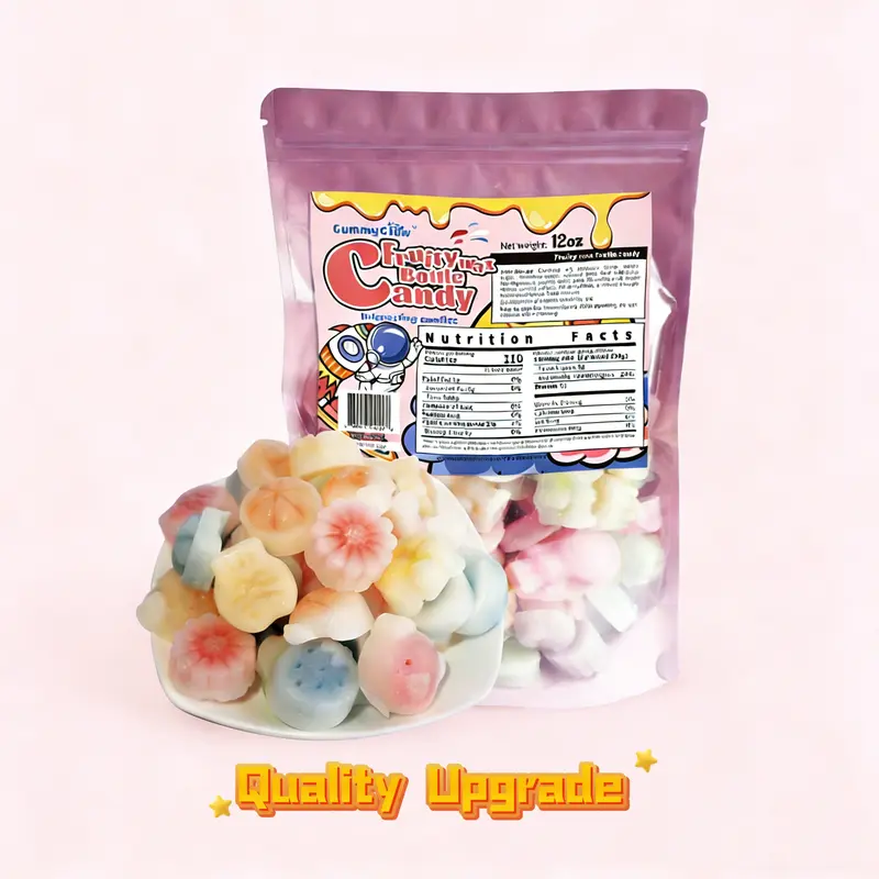 【Refresh & Upgrade】GummyGlow Wax Candy 12oz Filled Variety Flavor Jam,Contains 55-65 fun shape candies and 5 flavors, Retro party snacks,tiktok viral candy.