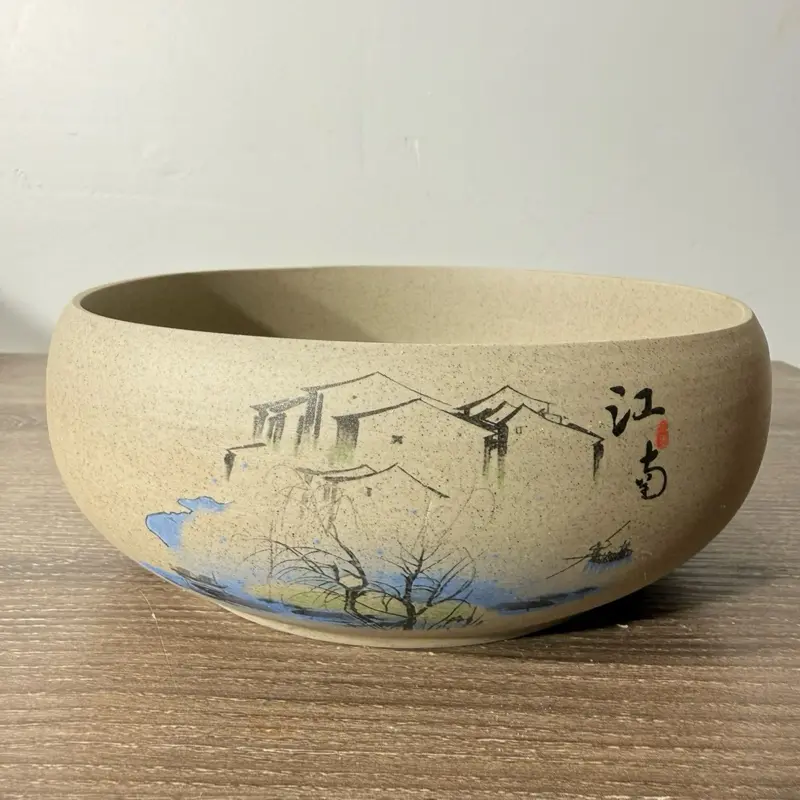 7.5” Hydroponic Plant Pots for Bulbous Plants - Decorative Design with Traditional Motifs