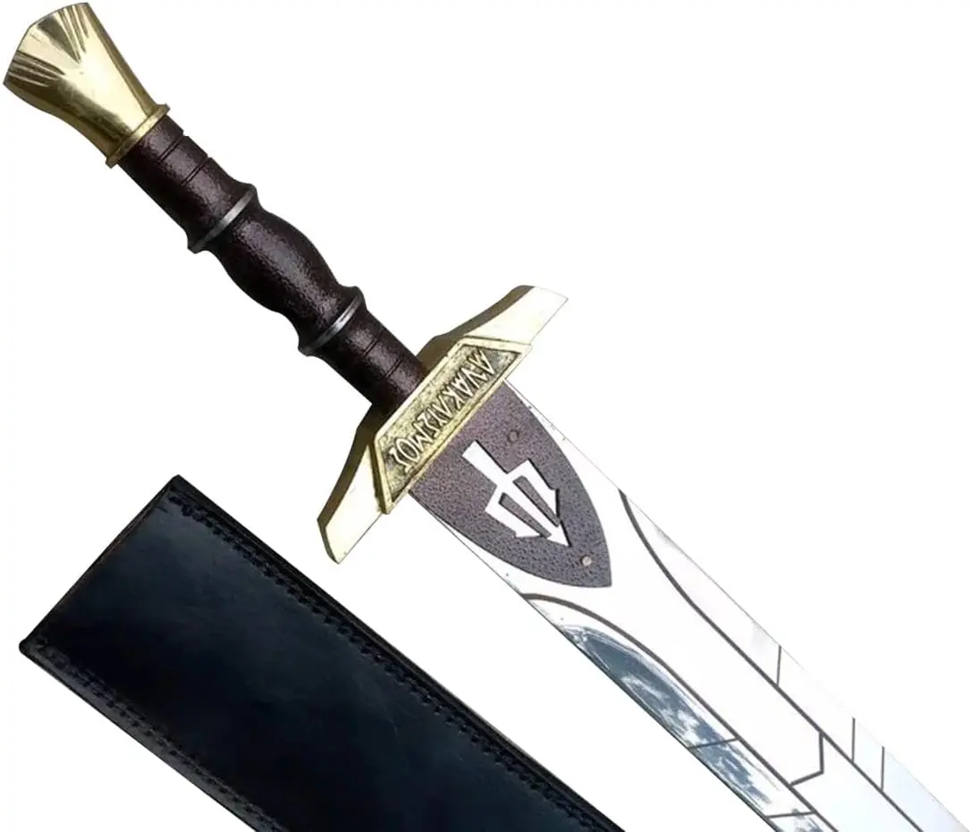 Handmade Riptide Anaklusmos Prop Percy Jackson Inspired Sword Vintage Collectible Fantasy Cosplay Display Gift for Him Statue