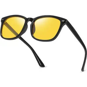 Night Vision Glasses Polarized HD Anti-Glare Sunglasses for Men Women Lightweight TR Frame Comfortable Night Driving Safety