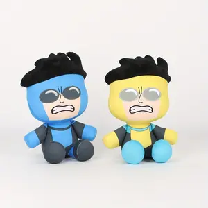 9.8in Invincible Season 3 Mark Plush Toy Chibi Superhero Stuffed Doll Soft Anime Collectible Toy for Boys Girls Adults Fans Gift