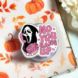 Witty No You Hang Up First Magnetic Phone Grip, Horror Ghostface Calling Magsafe Kickstand, Trendy Retro Scream Movie Fan Gift For Her