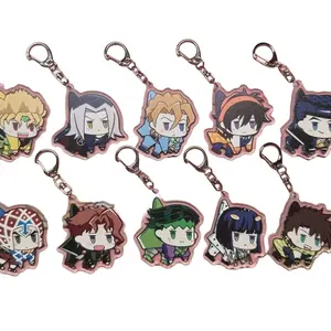 8 Different Styles J O J O’s Bizzare Adventure Acrylic Keychain, Anime Design Bag Charm Gifts