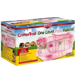 Kaytee® CritterTrail® One Level Habitat Pink Edition for Small Animal Pink Color 20 X 11.5 X 11 Inch