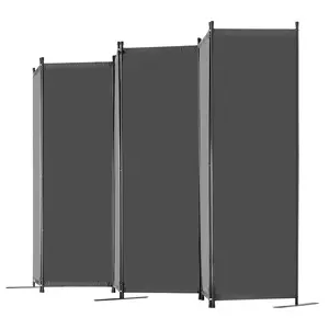 VEVOR Room Divider, 6 Panel Room Divider, Folding Privacy Screen and Portable Partition Divider for Room Separation, Freestanding Room Partitions for Office, Bedroom, Living Room, Grey