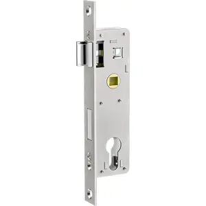 Storm Door Mortise Lock Body, Reversible Latch Bolt Mortise Lock Replacement Parts for Old Storm Doors, 2-1/2" Handle PZ, Polished Nickel