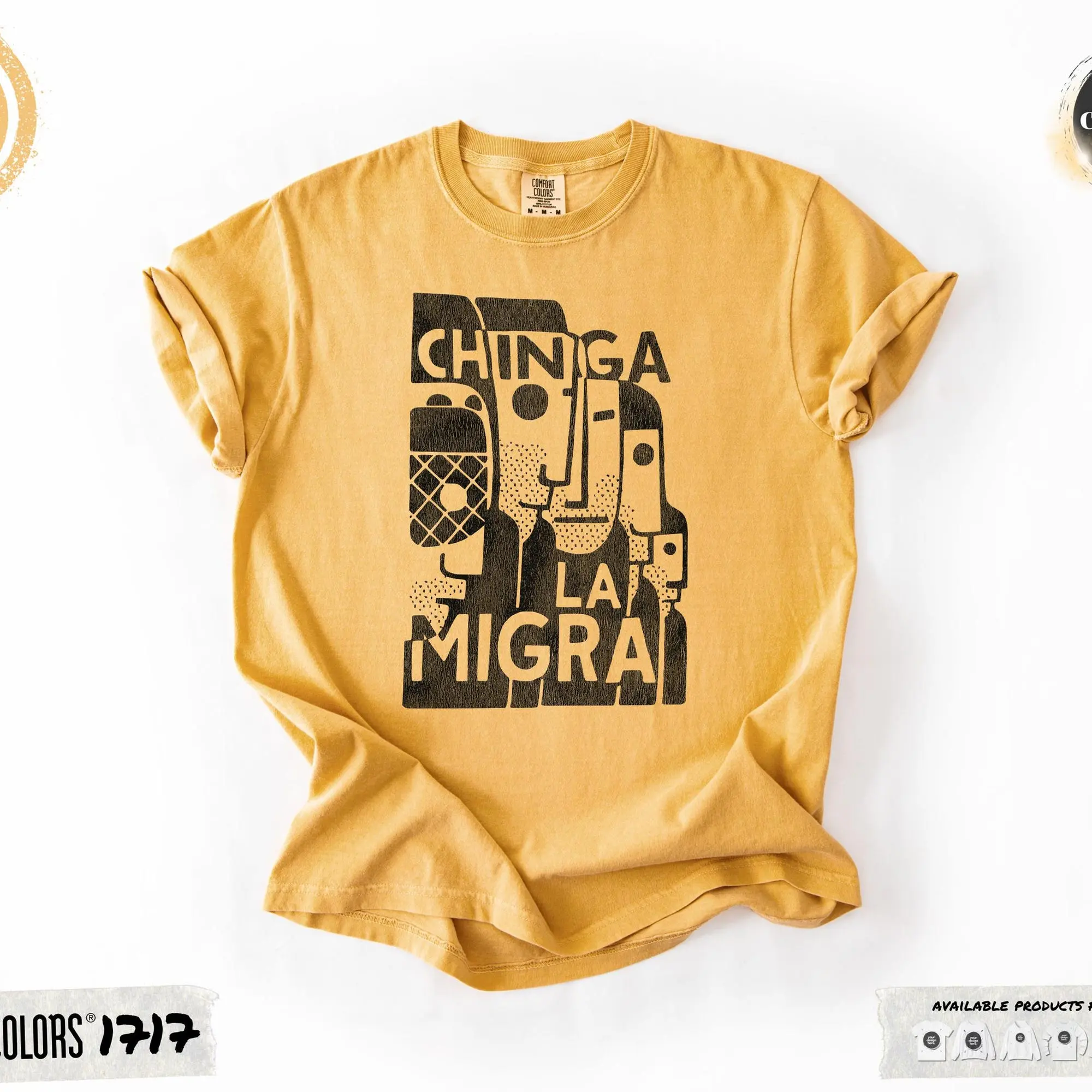 Comfort Colors® Chinga La Migra Shirt Anti ICE Political Protest Tee Pro Immigrant Rights Graphic Activism T-Shirt FDT Equal Rights Merch f4luvaz1tsap