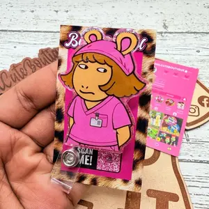 Side Eye Glitter Badge Reel: Funny Nurse ID Holder