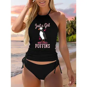 Puffin Iceland Just a Girl Who Loves Puffins Two Piece Swimsuit