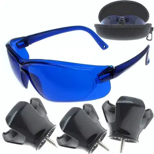 Golf Ball Finder, Including a Pair of Locating Glasses and 3 Counts Golf Ball Retriever, Golf Pick up Tool, Golf Accessories