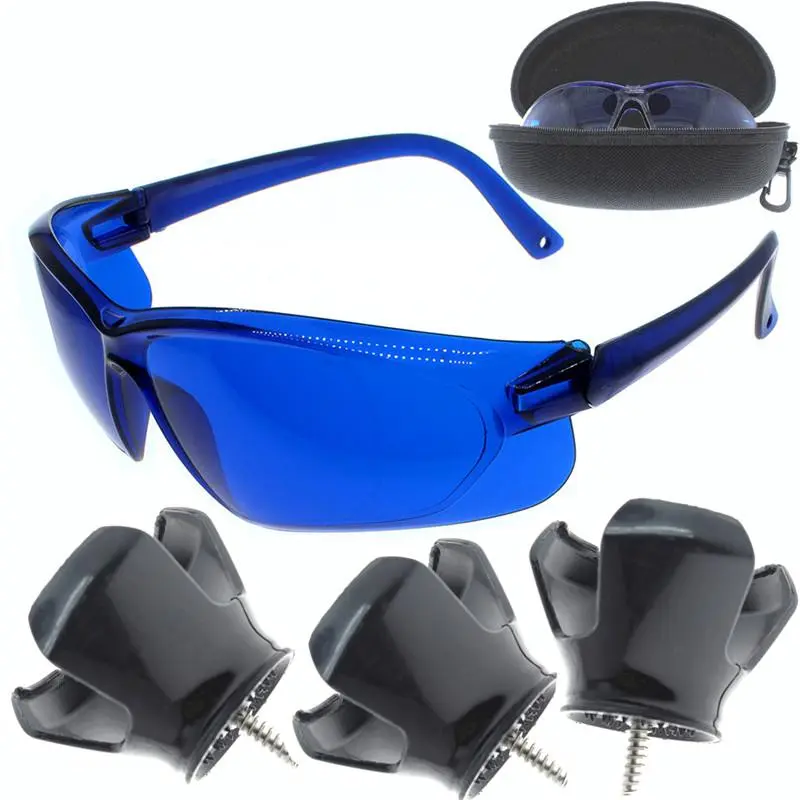 Golf Ball Finder, Including a Pair of Locating Glasses and 3 Counts Golf Ball Retriever, Golf Pick up Tool, Golf Accessories, Golf Gift Accessory