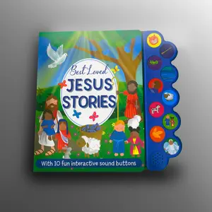 Religious Jesus Bible Stories Interactive Sound Picture Book for Kids, 10 Fun Sound Buttons, Engaging Activities for Sunday School & Family Devotions (Memorable Way Learning Materials)