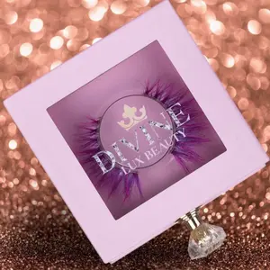Euphoria Lashes CD34 - Gorgeous Pink & Purple Mink Lashes - Vegan & Cruelty-Free - Reusable 25 Times - Lightweight 1.4g - 22mm - Eyelashes, Makeup