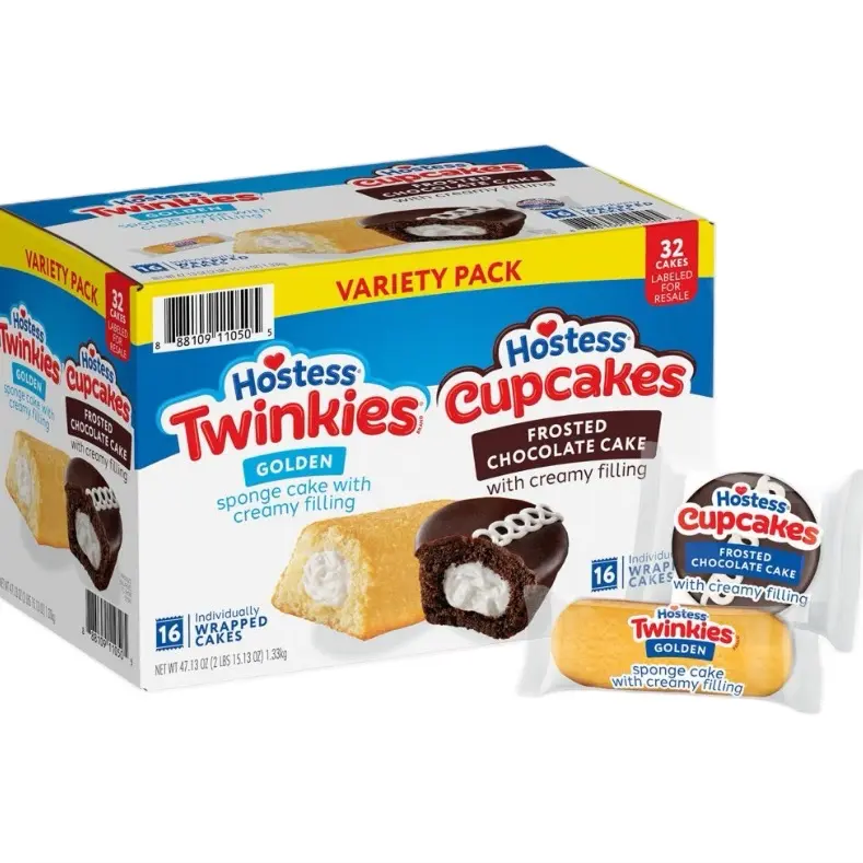 Hostess Cupcakes and Twinkies Individually Wrapped Cakes Variety Pack - 32 Count