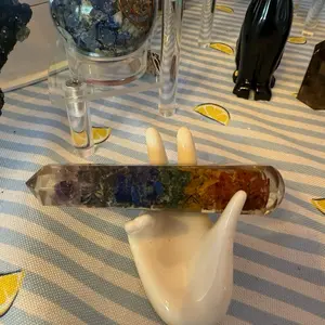 Chakra Balancing Resin Wand for Alignment & Energy Flow – Tool for Healing, Harmony and Spiritual Clarity