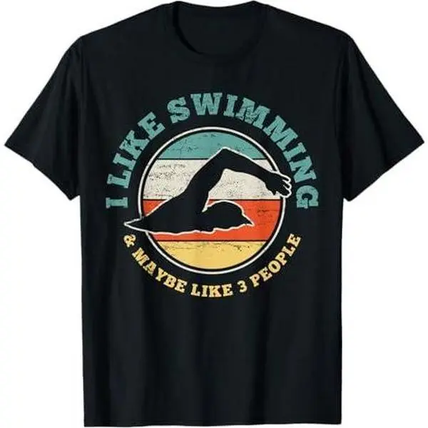 Swimming Swimmer Funny Vintage Gift T-Shirt