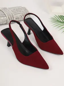 Women's Stiletto High Heels Elegant Style Party Office Shoes, Textile Upper Plastic Sole Less Than Ankle Height