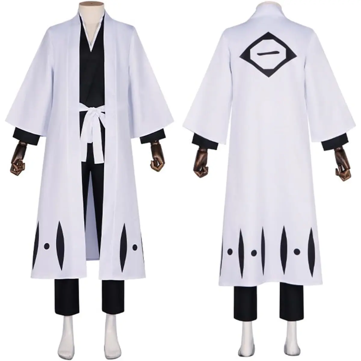 Men‘s Kuchiki Byakuya Cosplay Costume Set Division Captain Uniform Suit