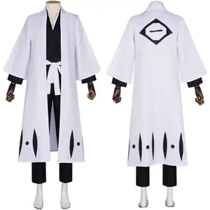 Men‘s Kuchiki Byakuya Cosplay Costume Set Division Captain Uniform Suit