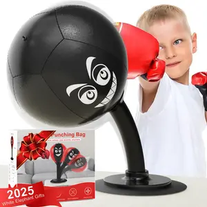 Suction Cup Desktop Boxing Bag for Office Desks and Counters, Heavy Duty Stress Relief Ball, Fun Toy for Office Workers and Friends