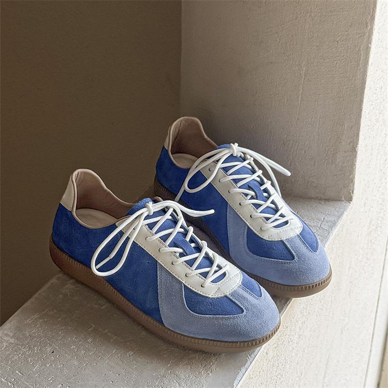 Iconic Two-Tone Blue Suede Sneakers | Retro Casual Shoes for All Genders