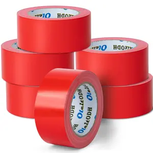 6 Pack Red Duct Tape Heavy Duty,8.3 Mil Thickness,2 Inches x 30 Yards,Strong Industrial Strength,Flexible,No Residue,Waterproof and Tear by Hand,Multi-Use for Indoor & Outdoor Repairs